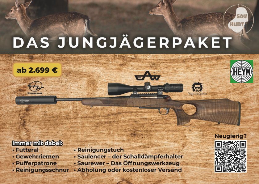 SauernHEYMer - Jungjägerpaket (JJP) mit der HEYM SR30 od. SR21