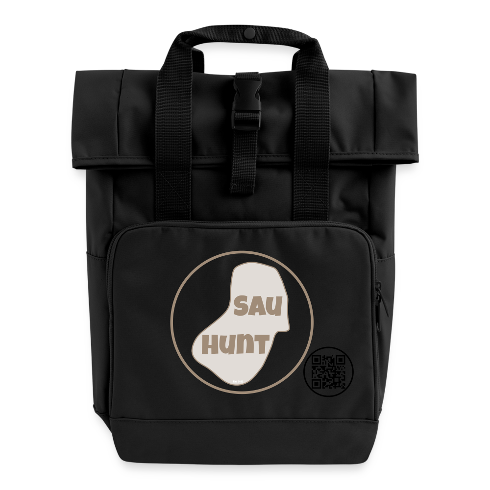 Rolltop Rucksack - SauHunt - Schwarz