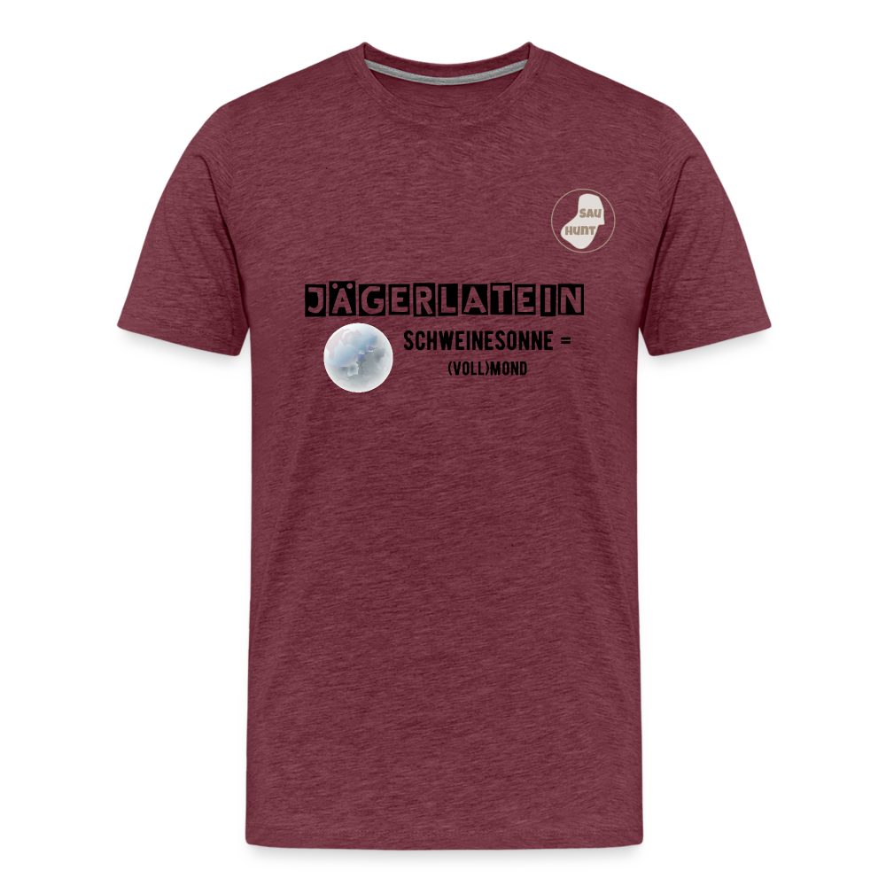 Jagdshirt - Schweinesonne - Bordeauxrot meliert