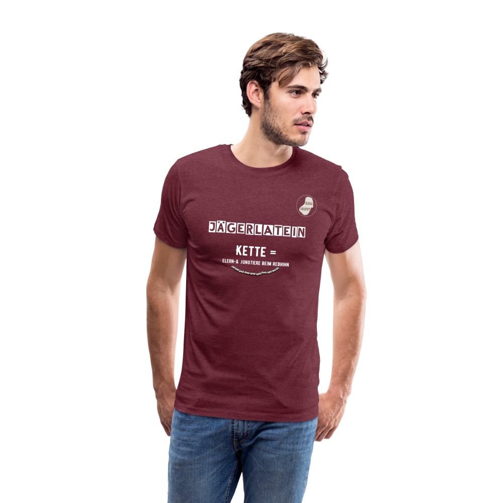 Jagdshirt - Kette - Bordeauxrot meliert