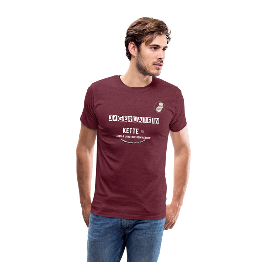 Jagdshirt - Kette - Bordeauxrot meliert