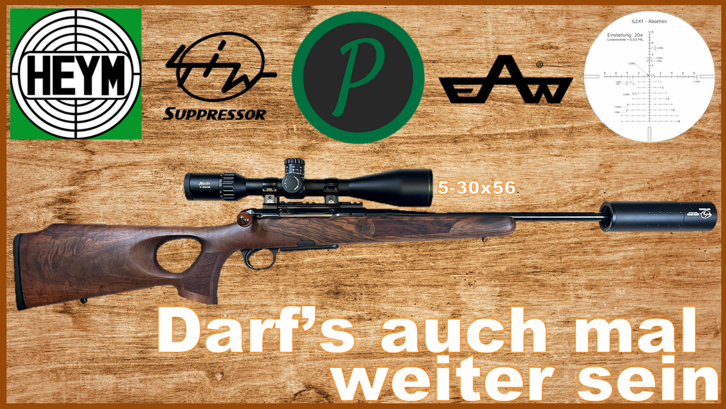 Waffenpaket HEYM SR30 in 8x57 IS Ranger-T Rechts Long Range SOFORT VERFÜGBAR