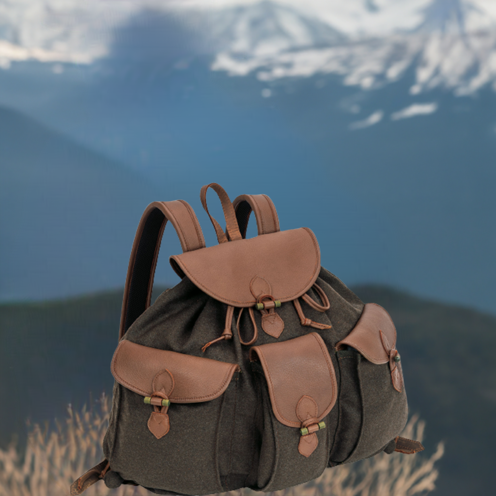 AKAH - “Loden de Luxe” hunting backpack with genuine elk leather